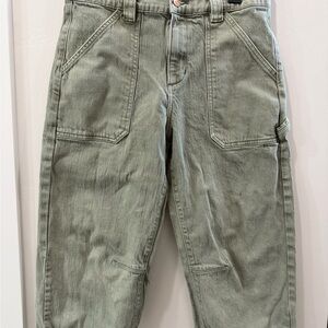 bohme Olive Green Wide-Leg Jeans